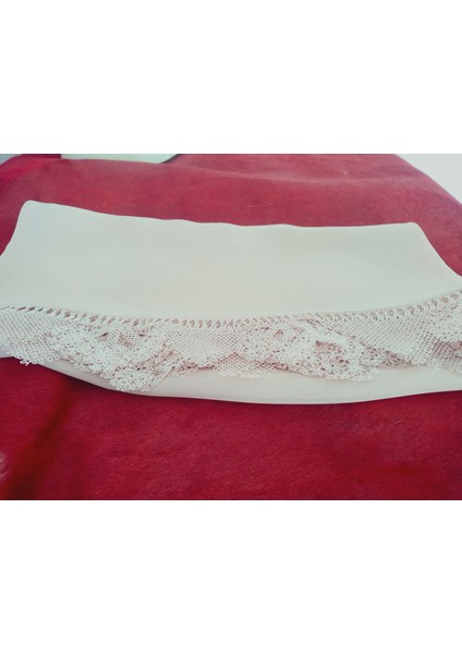 Krep Kumaş El Işi Iğne Oyası ,namaz, Mevlit Örtüsü, Özel El Yapımı Çember Çeyizlik Oyalı 140X75 cm