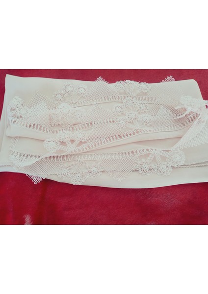 Krep Kumaş El Işi Iğne Oyası ,namaz, Mevlit Örtüsü, Özel El Yapımı Çember Çeyizlik Oyalı 140X75 cm