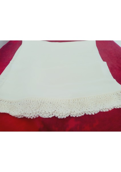 Krep Kumaş El Işi Iğne Oyası ,namaz, Mevlit Örtüsü, Özel El Yapımı Çember Çeyizlik Oyalı 140X75 cm fırsatları