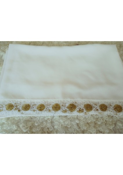 Krep Kumaş El Işi Iğne Oyası ,namaz, Mevlit Örtüsü, Özel El Yapımı Çember Çeyizlik Oyalı 140X75 cm indirimleri
