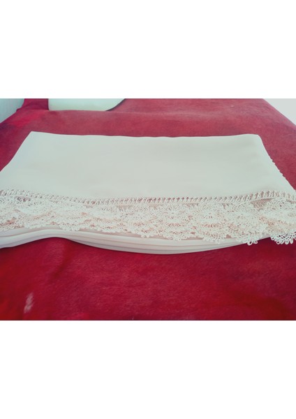 Krep Kumaş El Işi Iğne Oyası ,namaz, Mevlit Örtüsü, Özel El Yapımı Çember Çeyizlik Oyalı 140X75 cm