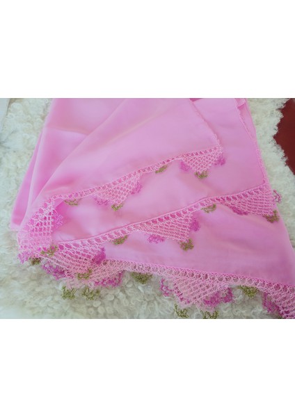 Krep Kumaş El Işi Iğne Oyası ,namaz, Mevlit Örtüsü, Özel El Yapımı Çember Çeyizlik Oyalı 140X75 cm