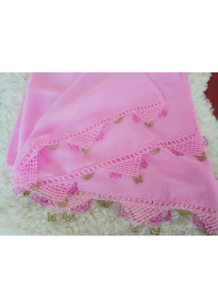 Krep Kumaş El Işi Iğne Oyası ,namaz, Mevlit Örtüsü, Özel El Yapımı Çember Çeyizlik Oyalı 140X75 cm