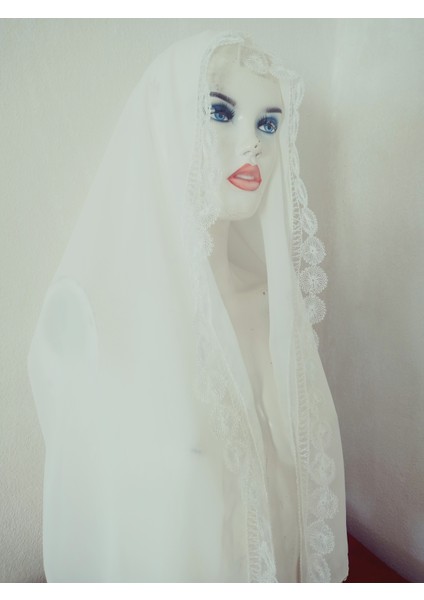 Krep Kumaş El Işi Iğne Oyası ,namaz, Mevlit Örtüsü, Özel El Yapımı Çember Çeyizlik Oyalı 140X75 cm