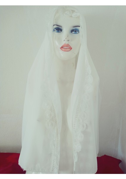 Krep Kumaş El Işi Iğne Oyası ,namaz, Mevlit Örtüsü, Özel El Yapımı Çember Çeyizlik Oyalı 140X75 cm