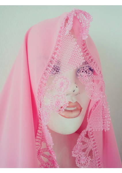 Krep Kumaş El Işi Iğne Oyası ,namaz, Mevlit Örtüsü, Özel El Yapımı Çember Çeyizlik Oyalı 140X75 cm