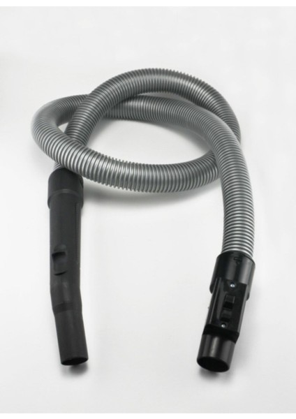 Gri li Plastik Borulu Süpürge Hortumu Seti - Uyumluluk Sağlayan Yedek Parça