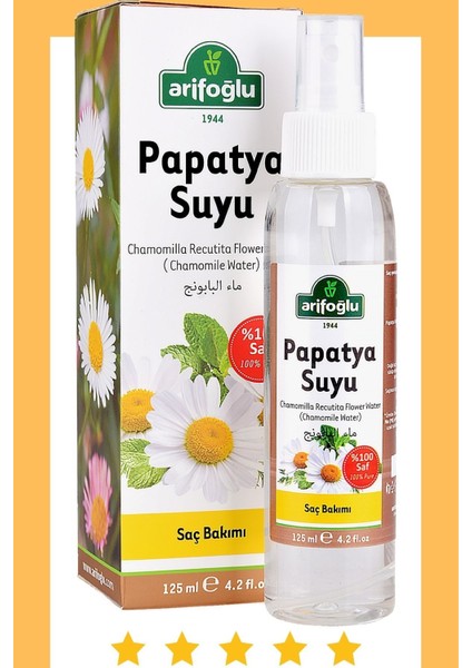 Papatya Suyu Sprey 100 ml - Doğal Saç Açıcı Olarak Cam Şişede, Saç ve Cilt Bakımı için Etkili Canlandırıcı ve Parlatıcı Özellikleriyle fiyatları