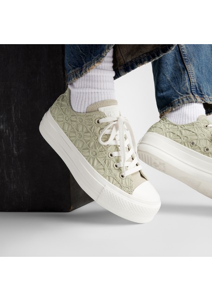 Chuck Taylor All Star Lıft ift Kadın Haki Sneaker A13524C.301