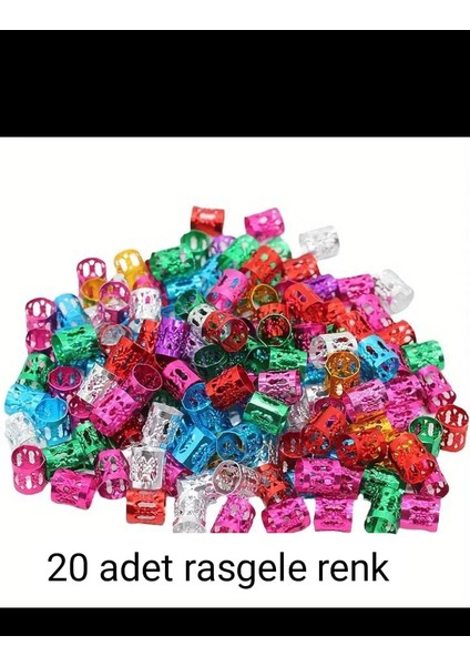 20 Adet Saç Boncuğu Aliminyum modelleri