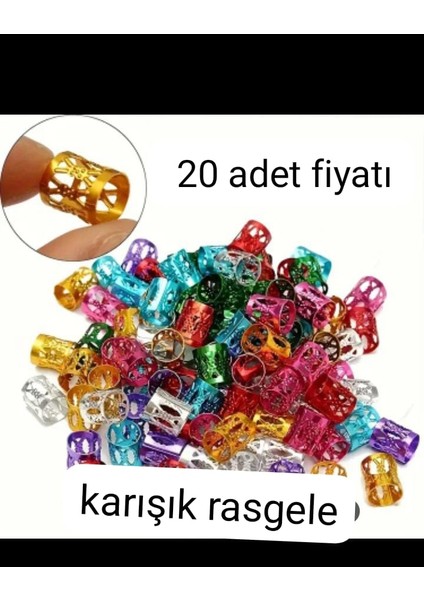 20 Adet Saç Boncuğu Aliminyum fırsatları