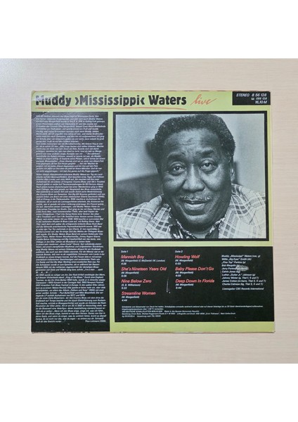 Muddy "mississippi" Waters - Live - 1985 - Dönem Baskı Plak - Longplay - Lp fiyatları