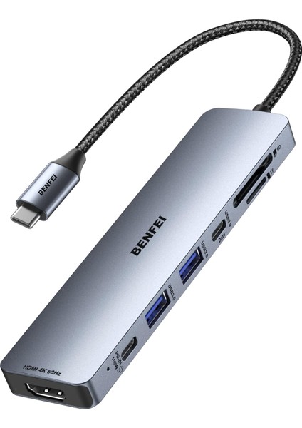 7 Si 1 Arada Çoklayıcı, Usb 3.0 Çoğaltıcı100w Güç Dağıtımı, 3*Usb 3.0, Sd/Tf Kart Okuyucu (160mb/S) İphone 15 Pro/Max, Macbook, İpad Pro, Imac, S23, Xps17 İle Uyumludur