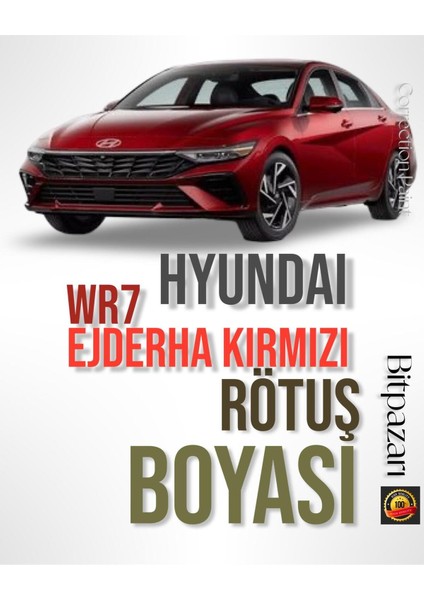 Hyundaı Wr7 Ejderha Kırmızı Orijinal Rötuş Boyası 25ML.