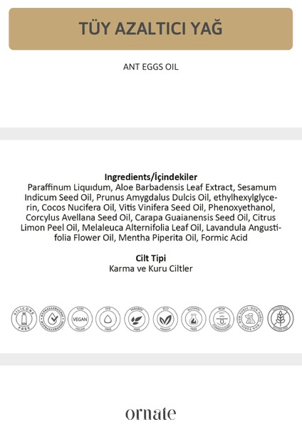 Karınca Yumurtası Bakım Yağı 20 ml indirimleri