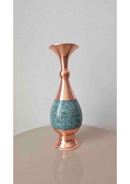 Bakır ile Turkuaz Vazo
