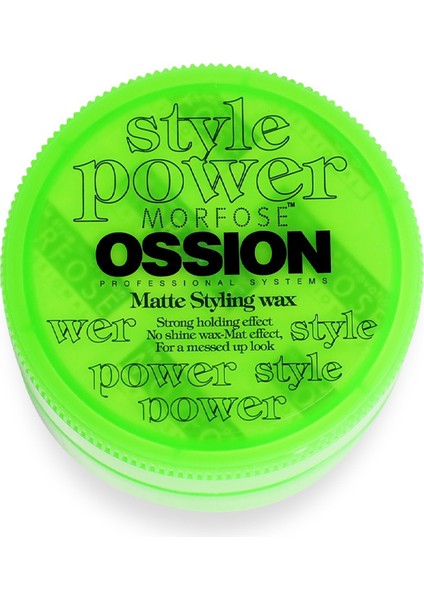 Ossion Mat Wax Şekillendirici Krem 100 ml Yüksek Tutuş Kolay Yıkanabilir