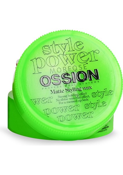 Ossion Mat Wax Şekillendirici Krem 100 ml Yüksek Tutuş Kolay Yıkanabilir