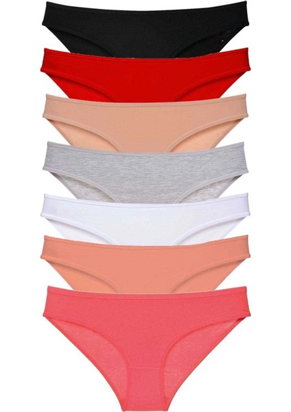 7 Adet Süper Eko Set Likralı Kadın Slip Külot Set 2