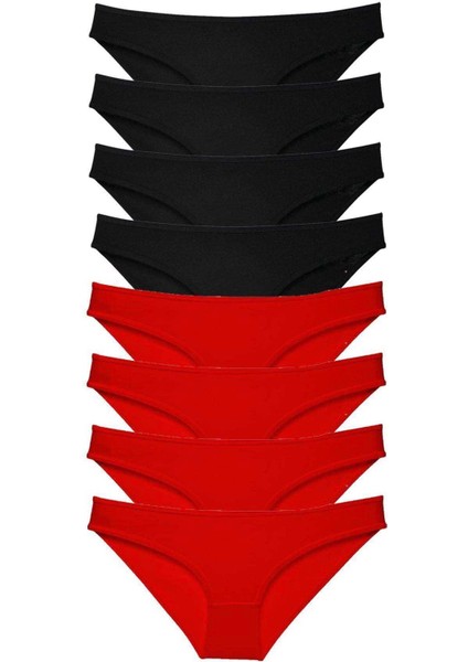 8 Adet Süper Eko Set Likralı Kadın Slip Külot