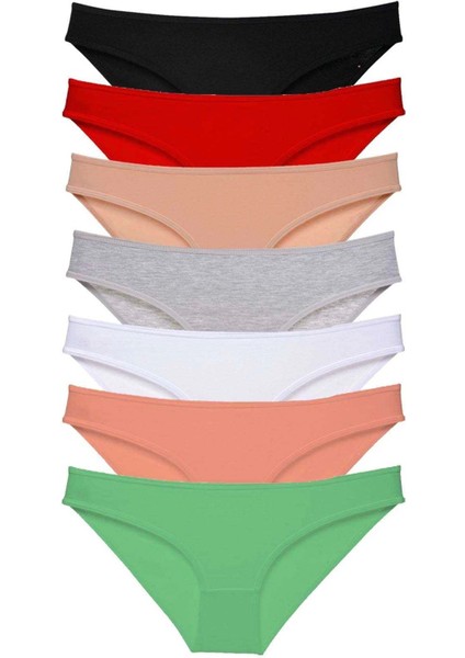 7 Adet Süper Eko Set Likralı Kadın Slip Külot Set 1