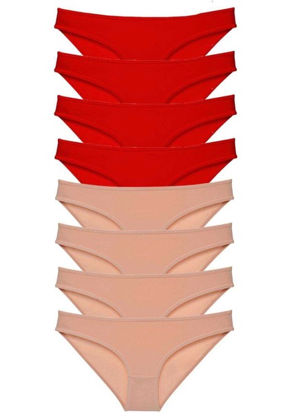 8 Adet Süper Eko Set Likralı Kadın Slip Külot