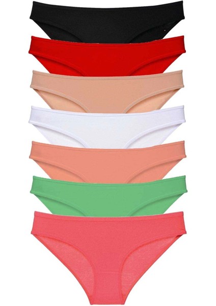 7 Adet Süper Eko Set Likralı Kadın Slip Külot Set 5