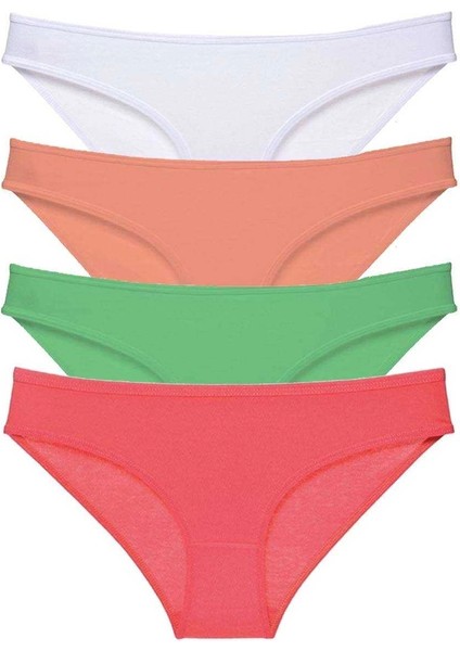 4 Adet Süper Eko Set Likralı Kadın Slip Külot 526