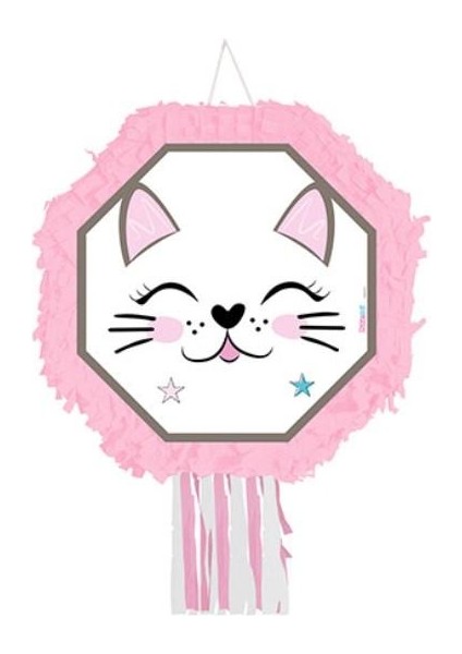 Pinyata Miss Cat Pembe 42 cm ahş.sop.püskü