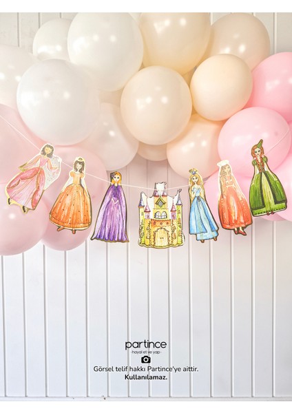 Prenses Şato Tema Konseptli Doğum Günü Balon Zincir Seti Prenses Tema Balon Zinciri indirimleri