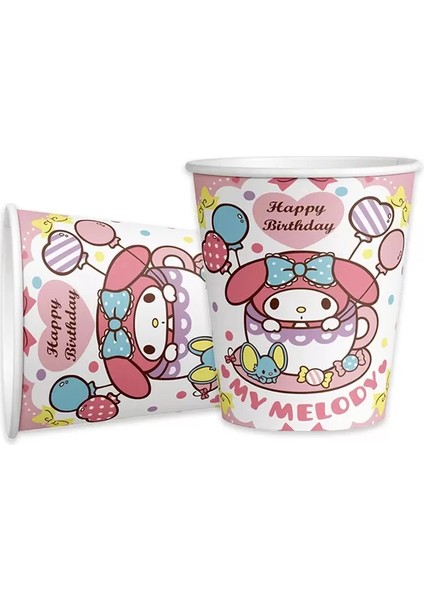 Bardak My Melodi-Kuromi 8li Karton Bardak
