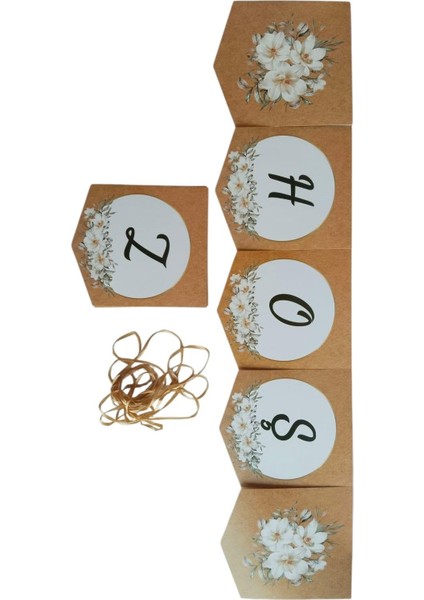 Dekoratif Banner HOŞGELDİNİZ çiçekli kırlangıç fırsatları