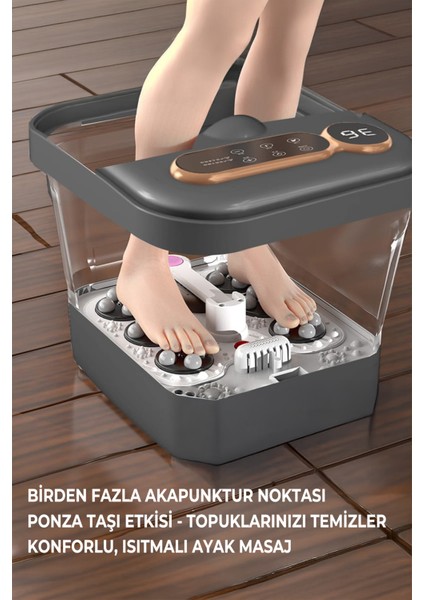 Motorlu Isıtıcılı Uzaktan Kumandalı Katlanır Ayak Masaj ve Bakım Makinesi