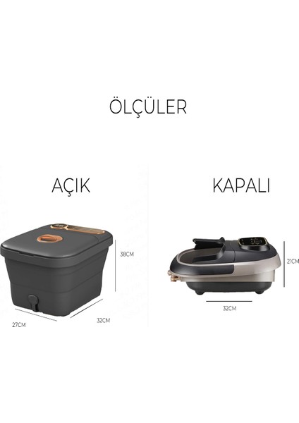 Motorlu Isıtıcılı Uzaktan Kumandalı Katlanır Ayak Masaj ve Bakım Makinesi