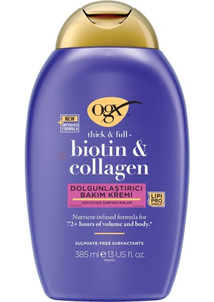 Sülfatsız Saç Kremi 385 ml Biotin ve Kolajenli İnce Telli Saçlar İçin Günlük Hacimlendirici modelleri