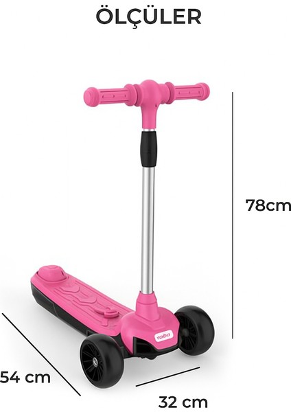 Elektrikli 3 Tekerlekli Çocuk Scooter Pembe fiyatları