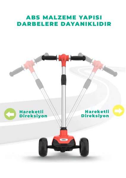 Elektrikli 3 Tekerlekli Çocuk Scooter Kırmızı fiyatları
