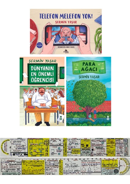 Şermin Yaşar 3 Kitap Set/telefon Melefon Yok + Dünyanın En Önemli Öğrencisi + Para Ağacı + Cetvel