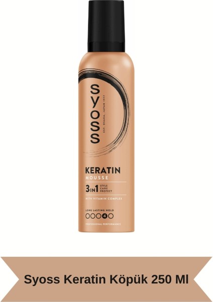 Keratin Saç Köpüğü 250 ml 2'li Paket 48 Saat Kalıcı Profesyonel Şekillendirme ve Parlaklık