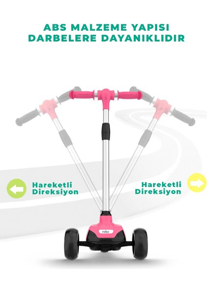 Elektrikli 3 Tekerlekli Çocuk Scooter Pembe