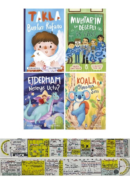 Ihsan Kartoğlu 4 Kitap Set/takla Bunları Kafana+Muhtarın En Değerli Eşyası+Ejderham Nereye Uçtu+Koal