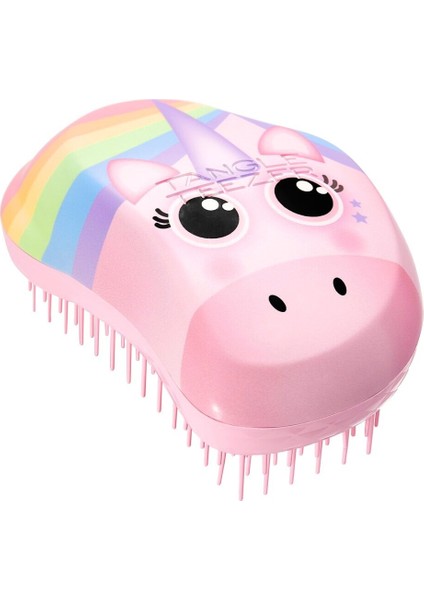 Unicorn Mini Pembe Çocuk Saç Fırçası Düğümsüz Statik Önleyici Tüm Saç Tipleri İçin