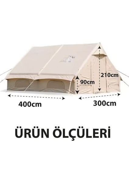 12 Kişilik 4 Mevsim Şişme Kamp Çadırı