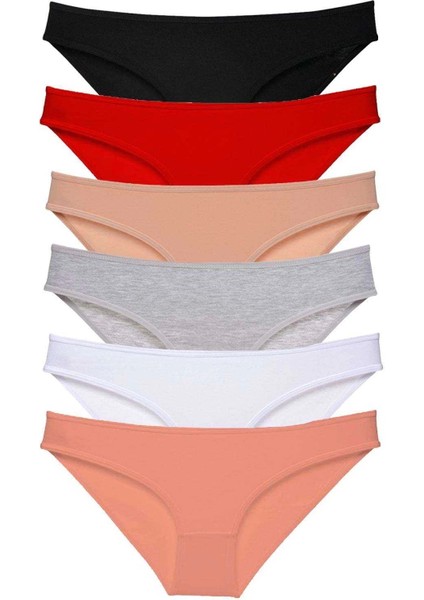 6 Adet Süper Eko Set Likralı Kadın Slip Külot Renk 1