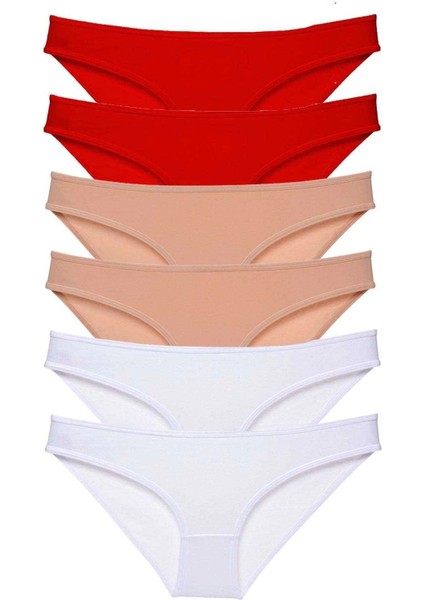 6 Adet Süper Eko Set Likralı Kadın Slip Külot 547