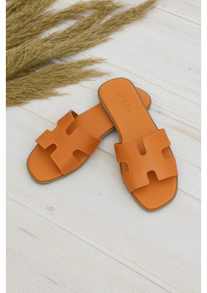 Hermes Modeli Önü Yanı Açık Kadın Terlik Dış Mekan ve Ev Terliği modelleri