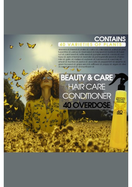 Saç Bakım Spreyi 400 ml Hacim Veren Isı ve Renk Koruyucu 40 Bitki Özlü Günlük Kullanıma Uygun