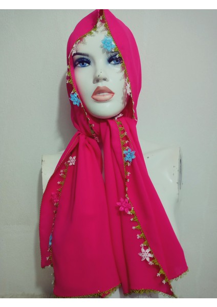 El Emeği Iğne Oyalı Namaz Örtüsü Çeyizlik Mevlit Başörtüsü Krep Kumaş 145X75 cm fiyatları