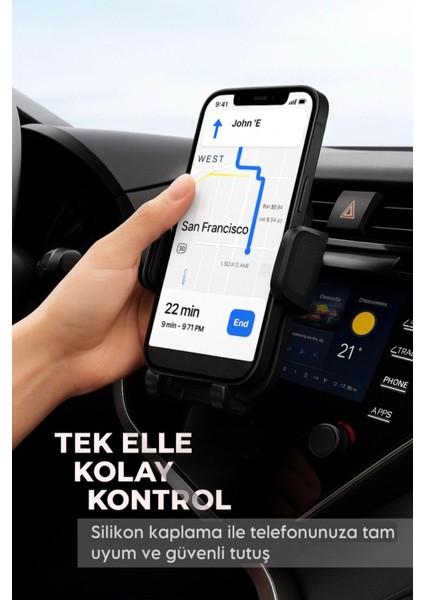 Araç Içi Telefon Tutucu Kancalı Premium Araba Telefon Tutacağı Havalandırma Klima fırsatları