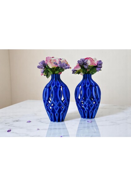 Ikili Dekoratif Hediyelik Çiçekli Mini Vazo fırsatları